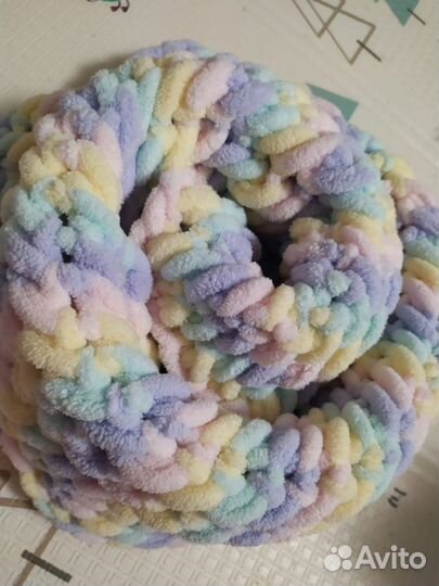 Плед детский плюшевый из пряжи Ализе Пуффи