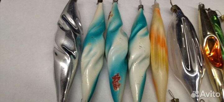 Ёлочные игрушки сосульки 20 шт одним лотом, СССР