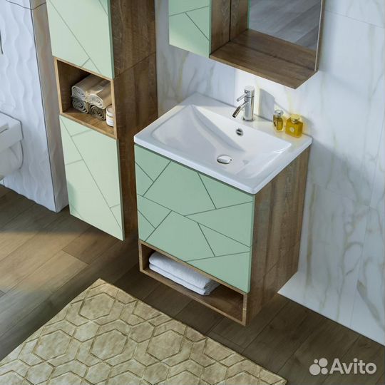 Ниша тумбы 60см дуб гранж песочн. Бриклаер криста