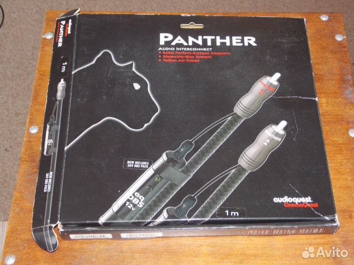 Audioquest Panther кабель межблочный пара 1м