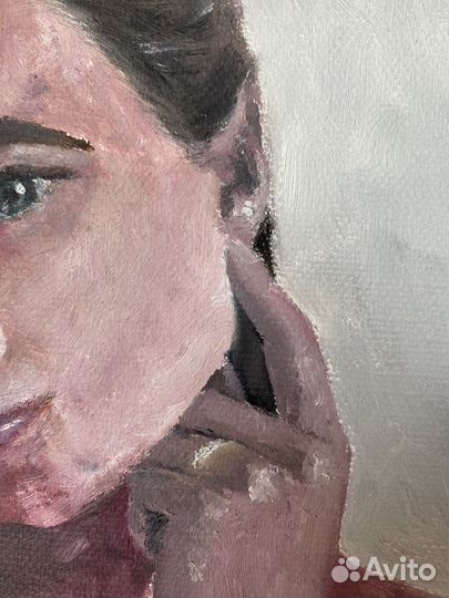Картина маслом на холсте девушка