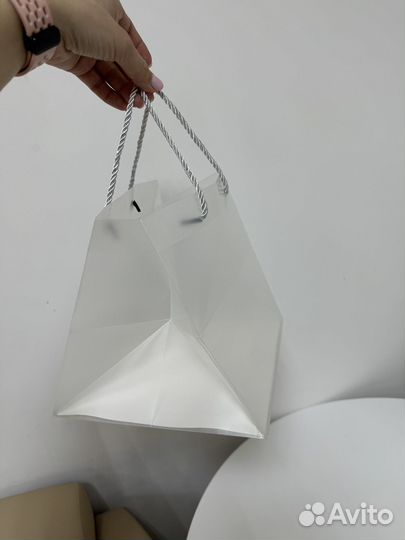 Прозрачный подарочный пакет для торта и подарков