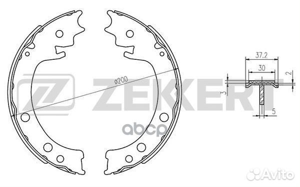 Колодки торм. бараб. задн. стоян. торм. Suzuki