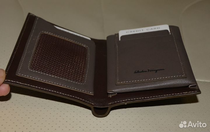 Портмоне S.F. унисекс кожа цвет какао новый