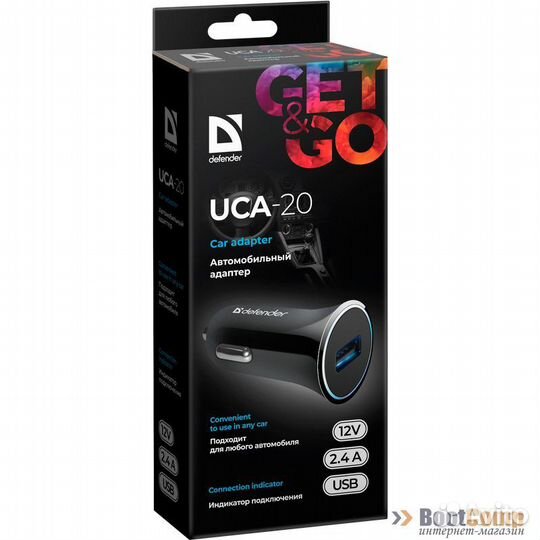Автомобильный зарядное устройство Defender UCA-20