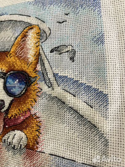 Картина вышитая крестом ручная работа