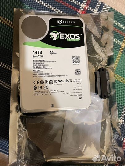 Seagate exos x18 SAS 14тб st14000nm004j