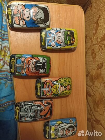 Машинки гоночные Буратино металл СССР,посуда СССР