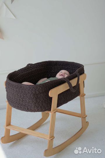 Люлька вязаная для новорожденных переноска