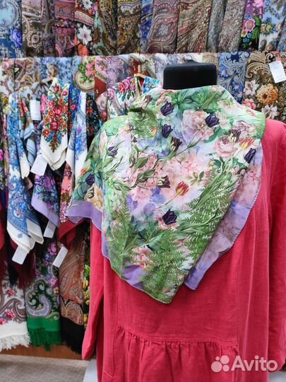 Павловопосадский платок шелковый