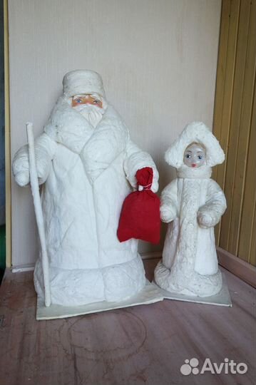 Деды Морозы и Снегурочка СССР ватные, много