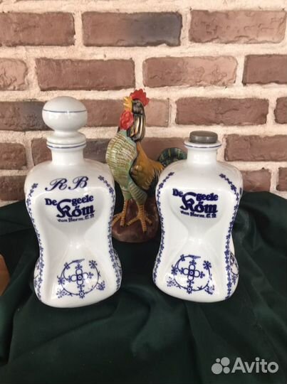 Графин - штоф синий лук, луковый узор