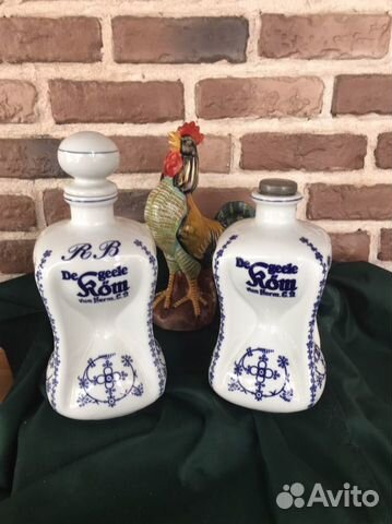 Графин - штоф синий лук, луковый узор