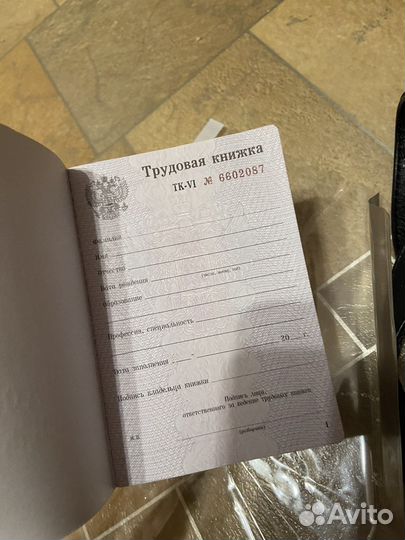 Новая трудовая книжка из комуса