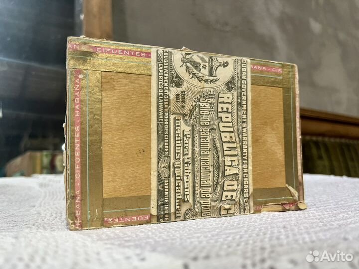 Коробка из-под сигар старинная