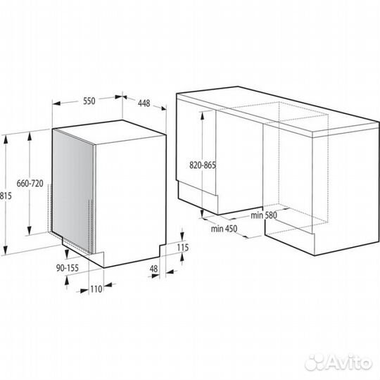Посудомоечная машина Gorenje GV520E10S встраиваема