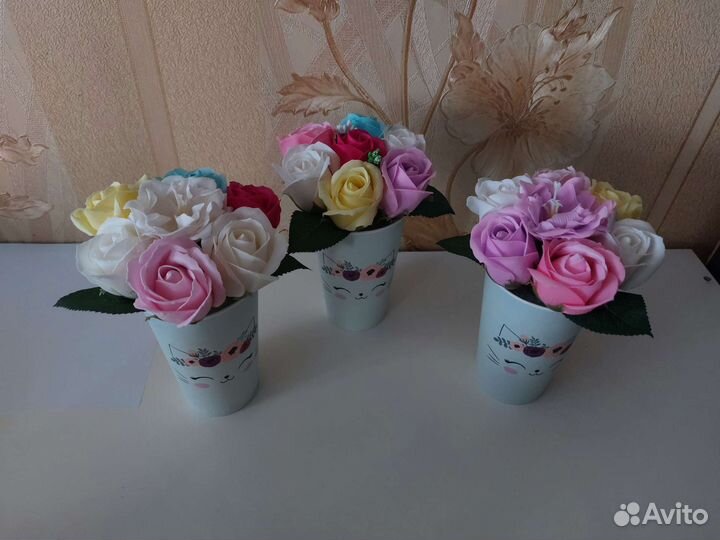 Букет из мыльных роз