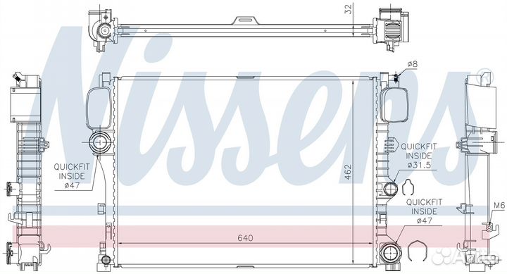Радиатор охлаждения двс mercedes-benz CL-series C2