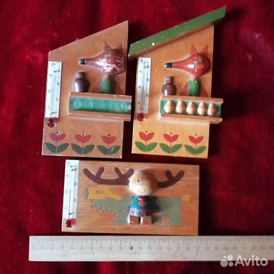 Термометры СССР Лиса 2 штуки С Ярлыком и Чукча