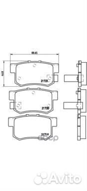 Колодки тормозные дисковые зад P28022 Brembo