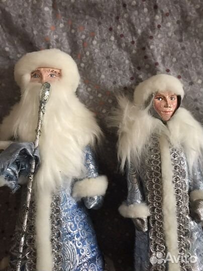 Дед мороз и снегурочка ручной работы и и пластика