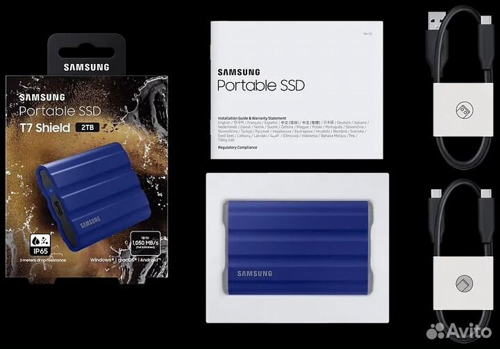 Портaтивный SSD Samsung T7 Shiеld 2тв MU-PE2T0R