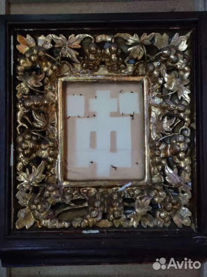 Киот старинный 19в. аналойный с позолотой