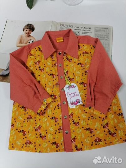 Рубашка для мальчика 80 86