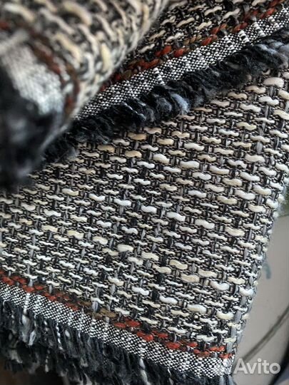 Ткань мебельная рогожка серая