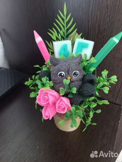 Букет учителю из мыла