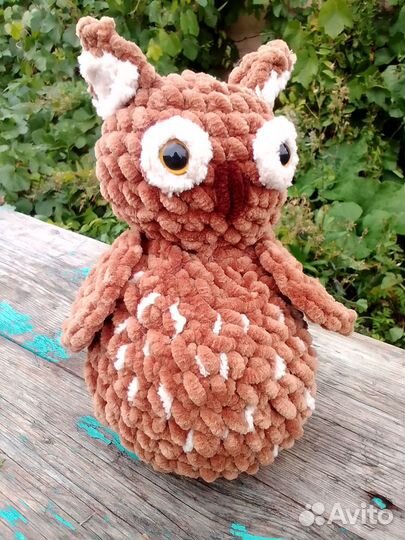 Вязаная игрушка сова