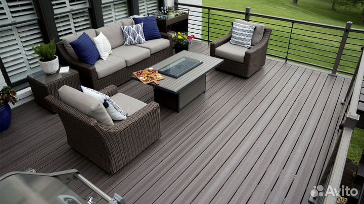 Террасная доска дпк вельвет / браш