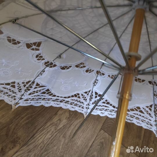 Зонт текстильный под винтаж
