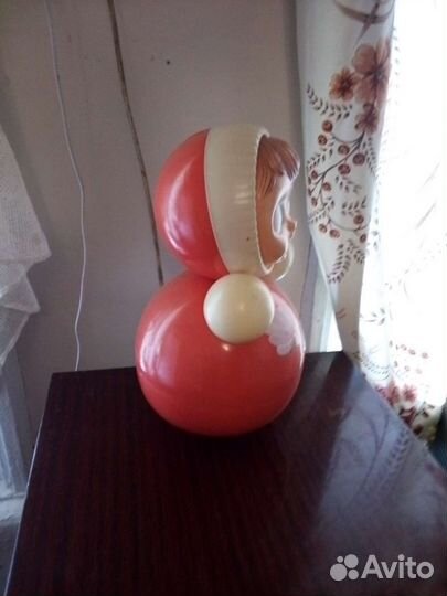 Игрушка неваляшка кукла большая. СССР. Доставка