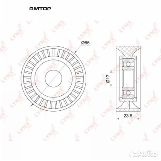 Lynxauto PB-5265 Ролик натяжного механизма приводн
