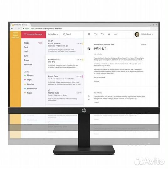Монитор HP P24h G4 23.8