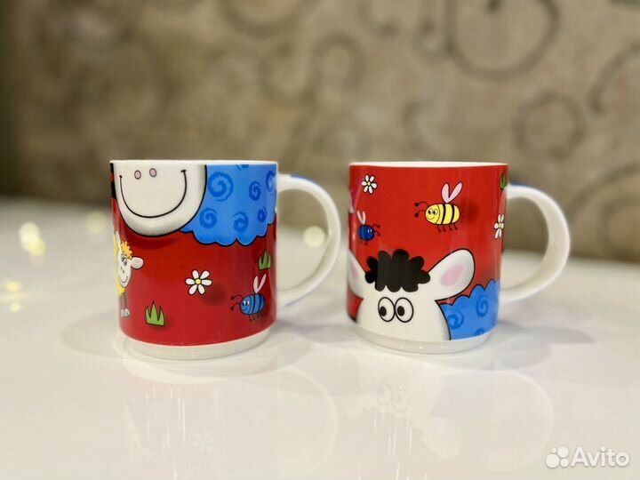 Набор чайных кружек фарфор подарочный, 280 мл