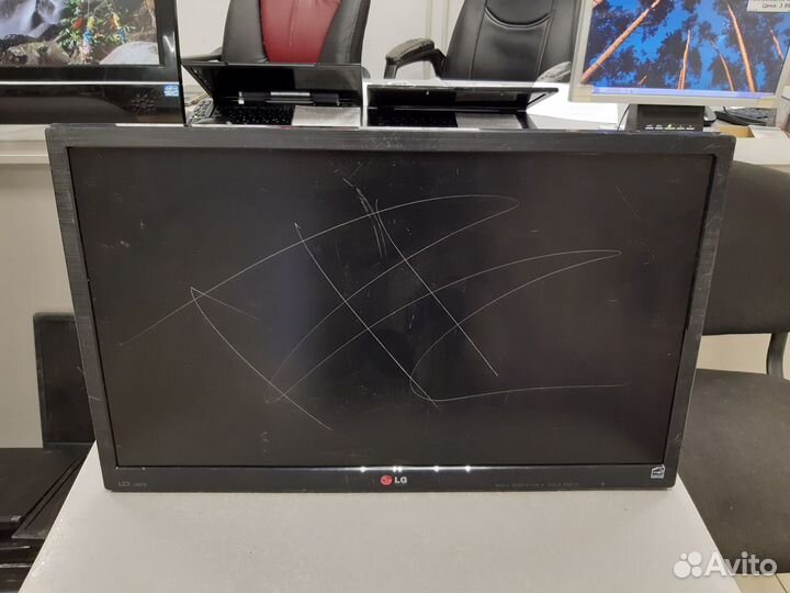 Неисправный монитор LG LED 24M35 битая матрица