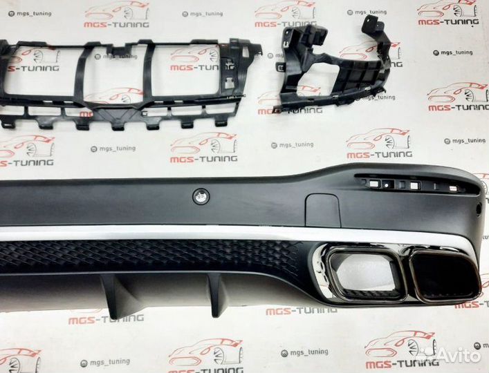 Диффузор с черными насадками 63 на GLS-Class X167