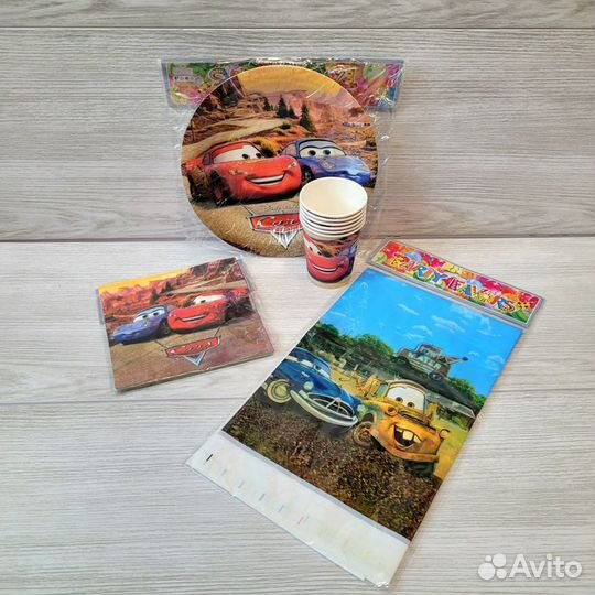 Одноразовая посуда Тачки набор Маквин тарелки 6шт