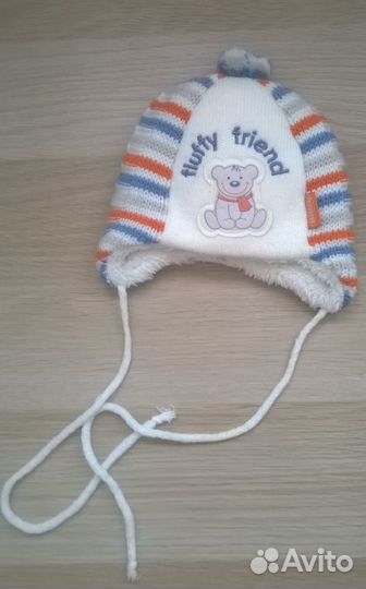 Теплая шапка для новорожденного