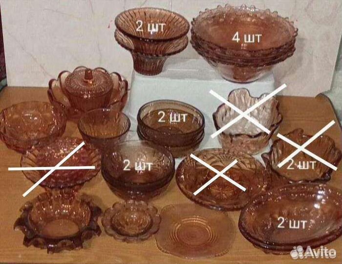 Вазы цветное стекло и хрусталь