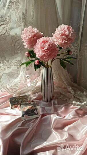 Пионы ручная работы, холодный фарфор