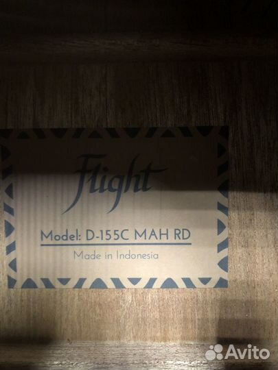 Акустическая гитара flight D-155C MAH RD