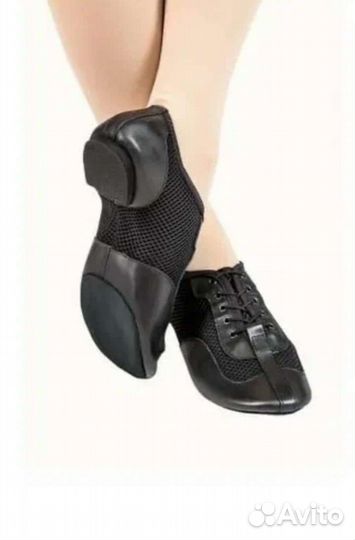 Джазовки для танцев, кожа/сетка, 35 размер