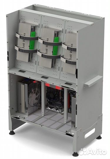 Корпус для gpu ферм с разделением потоков v2