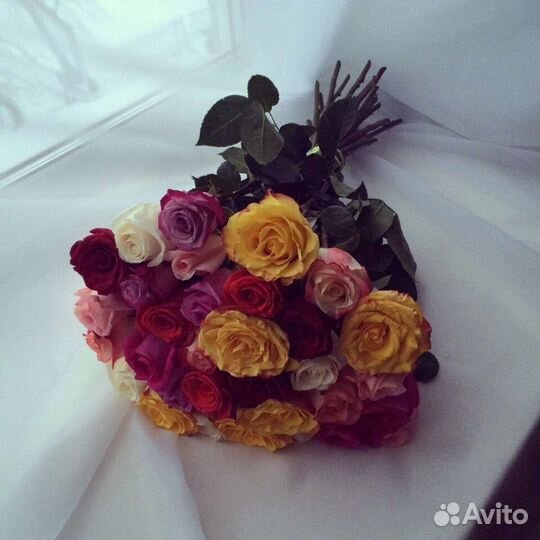 Цветы розы букет