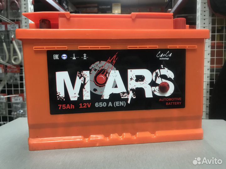 Аккумулятор Mars (Марс) 75Ah 650A обратная полярно