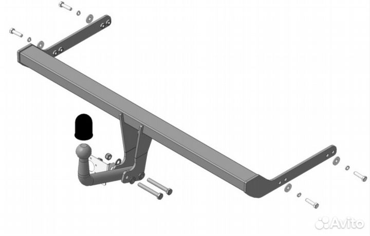 Фаркоп Шкода (Skoda) Rapid 2012, с оцинкованным ша