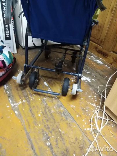 Детские санки коляска с колесами